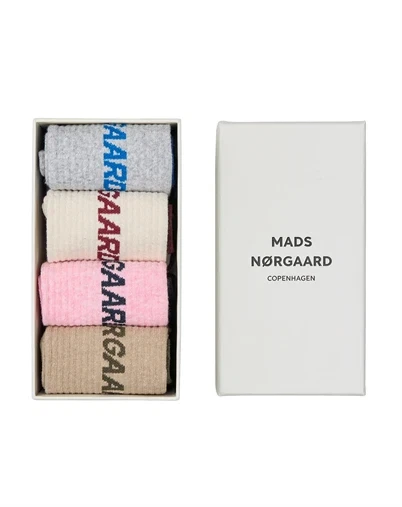 Mads Nørgaard - Sock Box Logo Stepper Strømper - Sock Box Mix 
